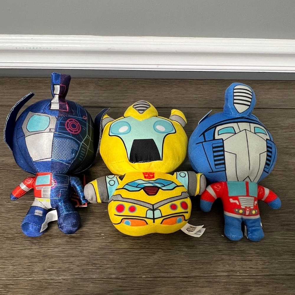Transformers Plush Set Optimus‎ Prime Bumblebee Kids Stuffed Animals Toy